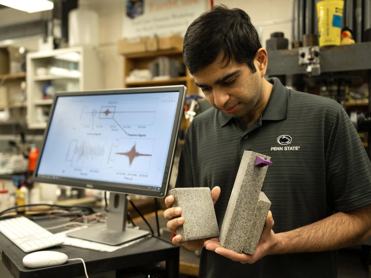 <p>Led by Parisa Shokouhi, Penn State professor of engineering science and of acoustics, a team of researchers refined an artificial intelligence approach to predicting earthquakes in the laboratory, which may one day help forecast natural earthquakes. </p>