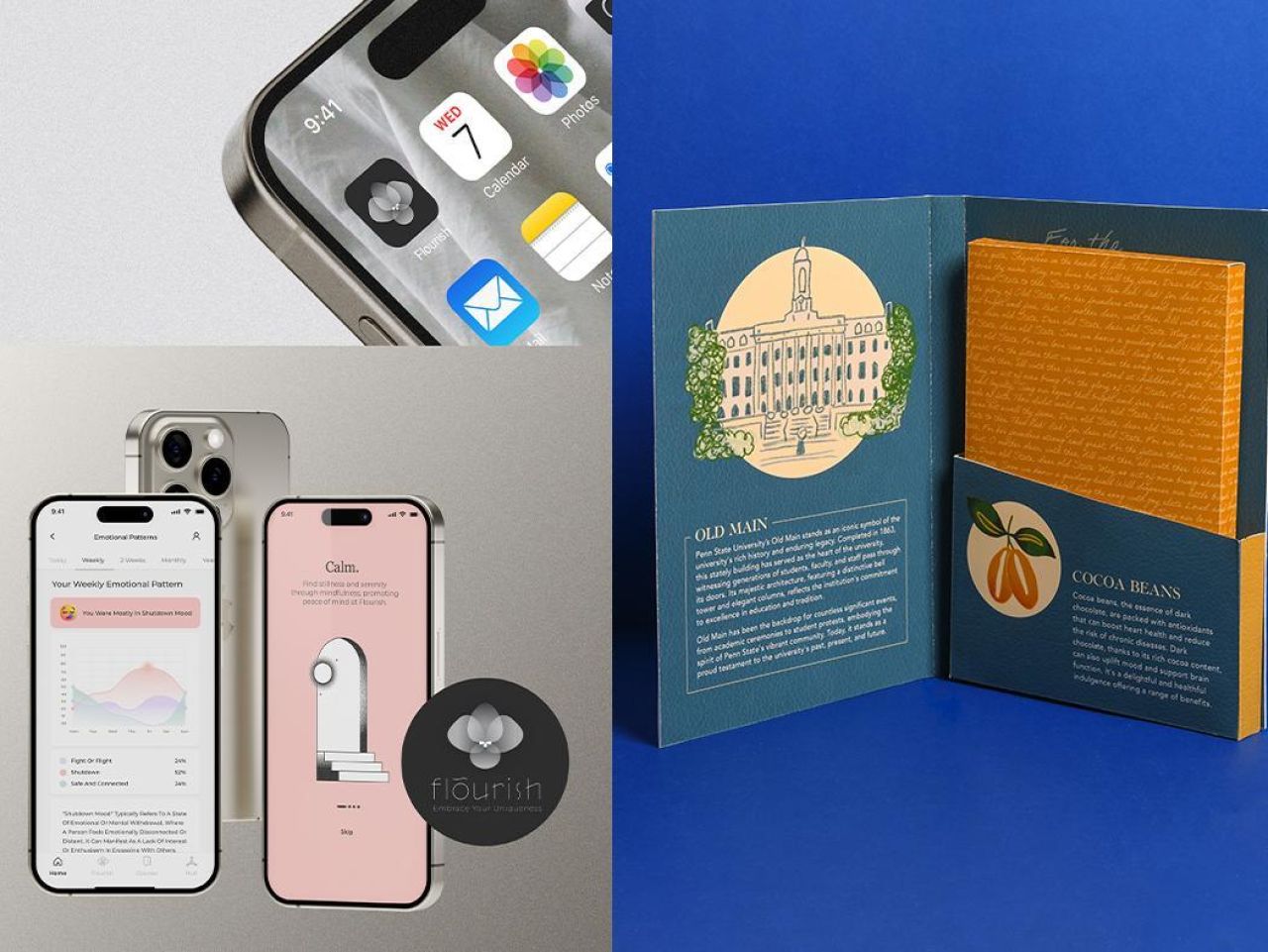 <p>Several graphic design students from the Stuckeman School were recognized for their designs in the University and College Designers Association's 2024 Design Awards competition, which honors designers, design educators, photographers and illustrators across the United States.</p>