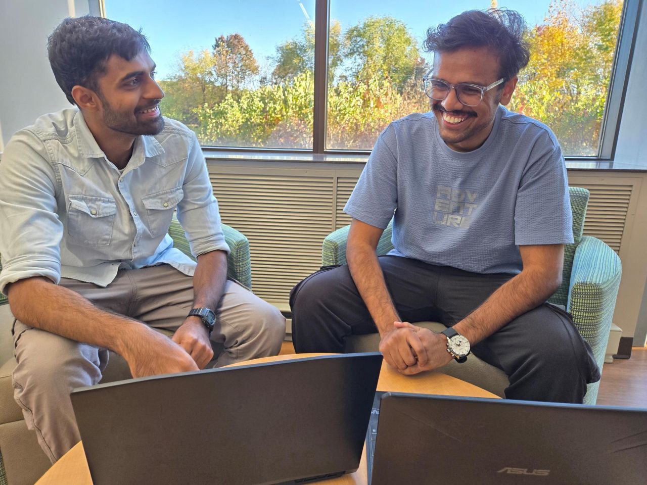 <p>Two graduate students in Penn State Great Valley’s data analytics program, Praneeth Sunkavalli and Jainil Kakka, won second place for their research poster at a recent symposium hosted by the Penn State Institute for Computational and Data Sciences. For their research project, they used machine learning to analyze event data from soccer games to measure the success rates of a defensive tactic called "pressing," when players pressure their opponents in an attempt to regain the ball.</p>