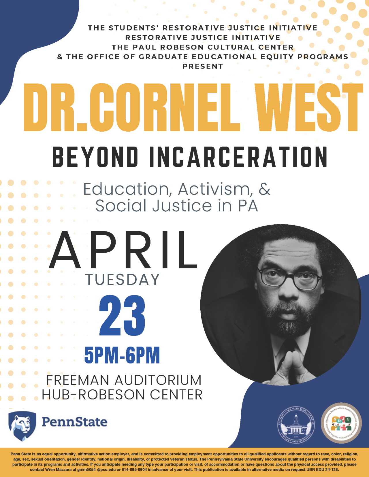 Cornel West Event Flyer