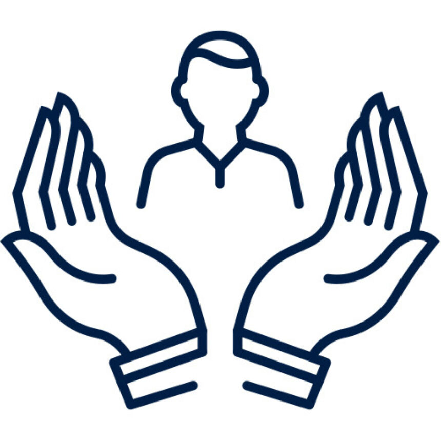 icon of hands and person