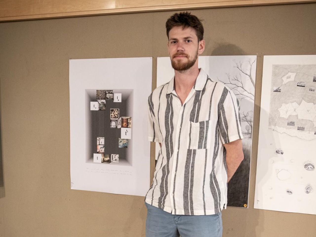 <p>Josh Conroy, a third-year master of architecture student in the Department of Architecture, Stuckeman School, was named the winner of the department's 2024 Corbelletti Design Charrette. More than 210 posters were submitted for the competition this year, which marked the 35th year of the architecture charrette.</p>