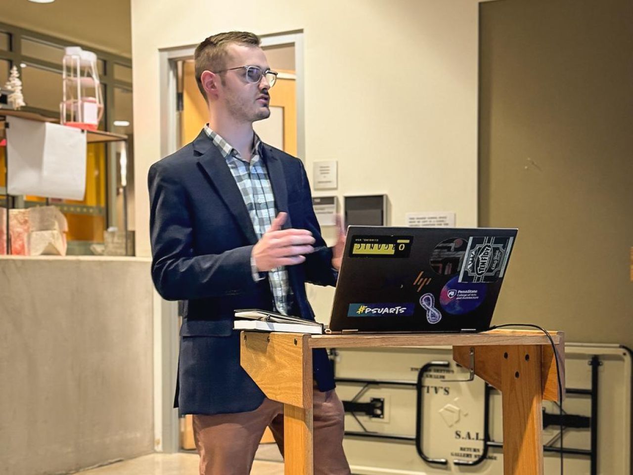 <p>Kieron Cook, who will graduate in May with a master's degree in architecture, has taken advantage of the properties of kinetic sand — which is easy to squeeze, shape and mold — to develop a reusable formwork that aims to reduce waste generated during the casting of architectural concrete and cement forms, while allowing architects to create unique design opportunities. Cook was recognized for his project by the Fox Graduate School with its Distinguished Master’s Thesis Award for 2025.</p>