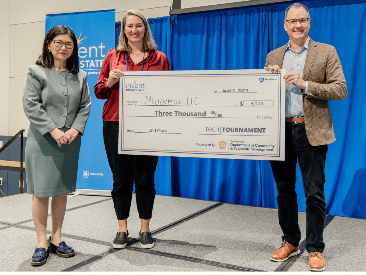 <p>For the first time, the Tech Tournament technology showcase — held during the Invent Penn State Venture &amp; IP Conference on April 10 — featured university innovators from across Pennsylvania. The showcase highlighted 12 disruptive technologies and early-stage companies emerging from some of the state’s top research universities, including Penn State.</p>