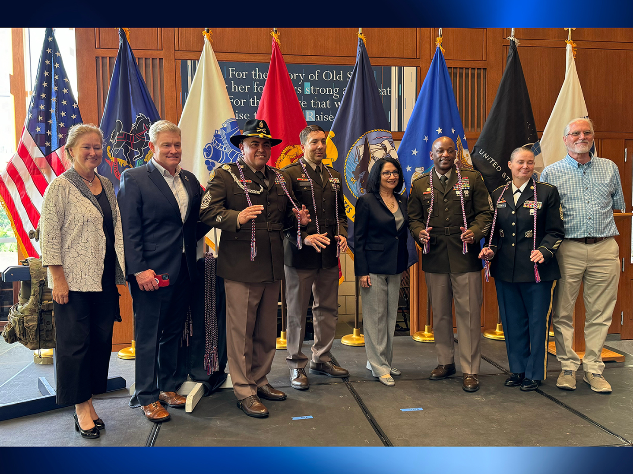 <p>Twelve Army sergeants major received their master’s degrees in education during the summer commencement through a fellowship program with the U.S. Army and Penn State World Campus. </p>