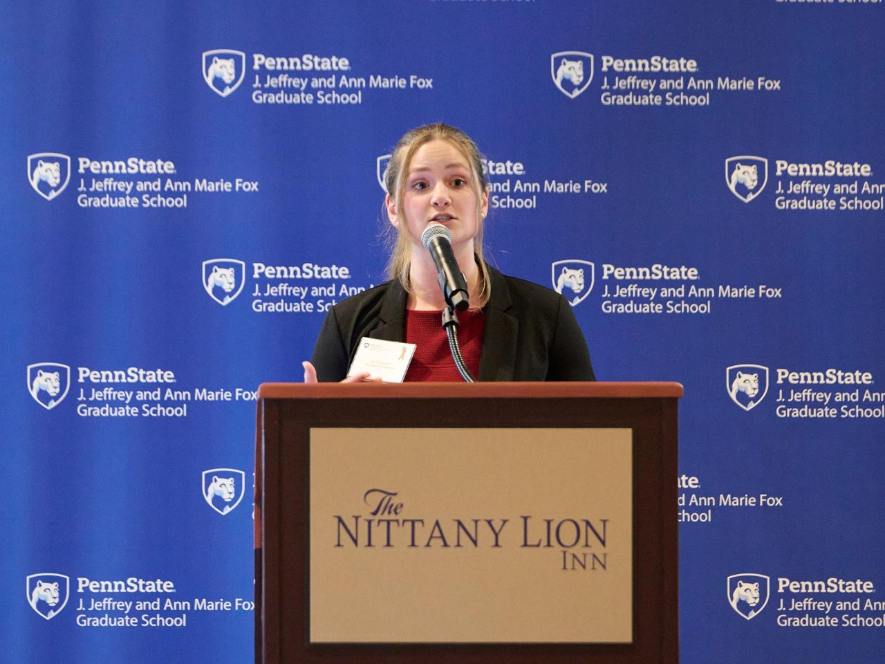 <p>Tricia Hart, who earned a doctoral degree in nutritional sciences in December 2024, will be representing Penn State in the final round of a regional Three Minute Thesis competition on April 25. Community members can watch online and vote for the People's Choice award. </p>