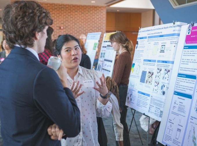 <p>The Biology and Ecology Student Research Showcase, hosted by the Biology Graduate Student Association and Ecology Graduate Student Organization on Nov. 1, featured poster and podium presentations from nearly 30 graduate and undergraduate students.</p>