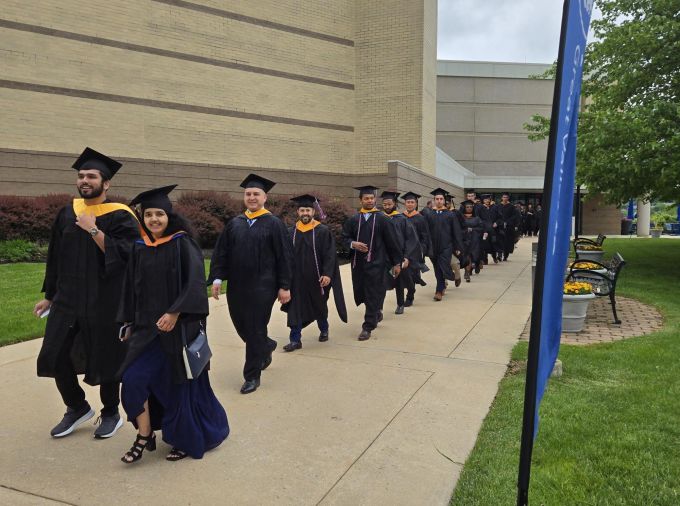 <p>On May 9, Penn State Great Valley held a commencement ceremony honoring 474 students who have completed their graduate degrees this past academic year. MBA alumna Rina Desai, principal/owner of Eigen X, a professional services firm focused on data and technology, gave the keynote address.</p>