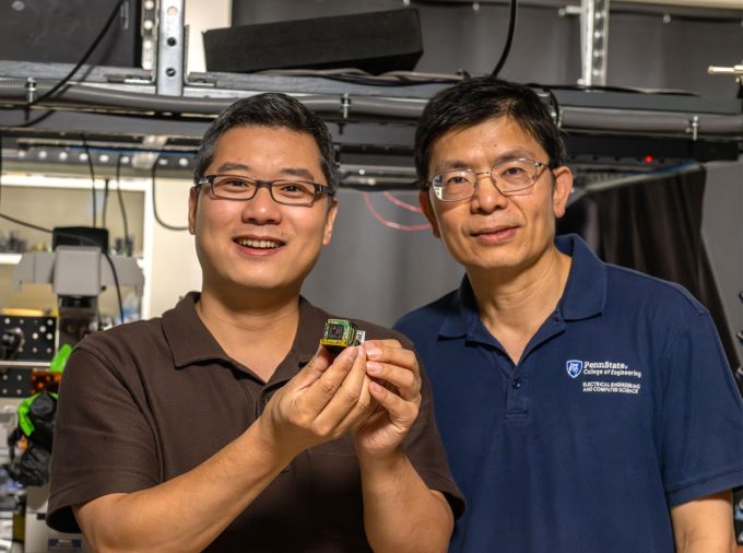 <p>Using butterfly and shrimp sight as inspiration, researchers in the School of Electrical Engineering and Computer Science developed a metasurface, which uses tiny, antenna-like nanostructures to tailor light and encode the spectral and polarization information of a captured image. They also developed a neural network to decode the images.</p>