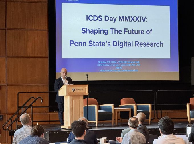 <p>The Penn State Institute for Computational and Data Sciences (ICDS) recently hosted their annual symposium, "ICDS Day MMXXIV: Shaping the Future of Penn State’s Digital Research," which highlighted interdisciplinary research in computational and data sciences across the University.</p>