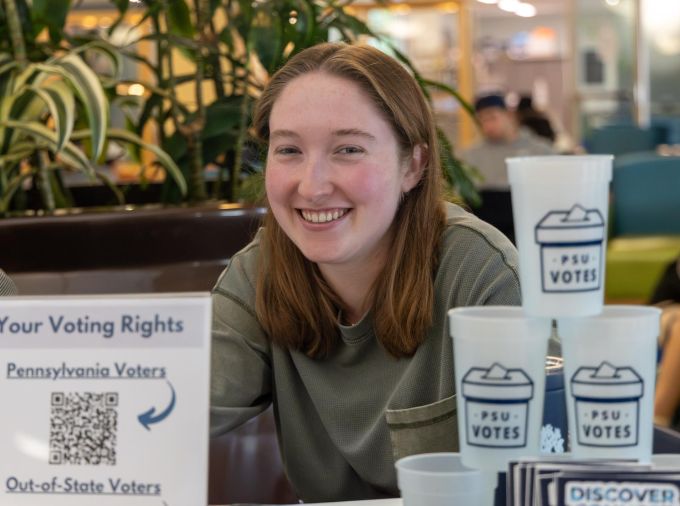 <p>Maddie Hindman, a graduate student pursuing a master’s degree in public policy, has been working as an intern for PSU Votes since May to help prepare her fellow students to vote in this year's general election. In this Q&amp;A, Hindman talks about her experience with student voter support at Penn State and what she thinks her peers need to know heading into Election Day on Nov. 5. </p>