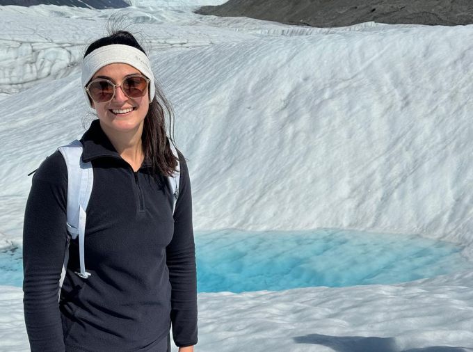 <p>Mahsa Bahrami, a doctoral student in Penn State’s Department of Geography, has been awarded a NASA Future Investigators in NASA Earth and Space Science and Technology grant to fund her research on meltwater lakes at the surface of the Antarctic ice sheet. </p>