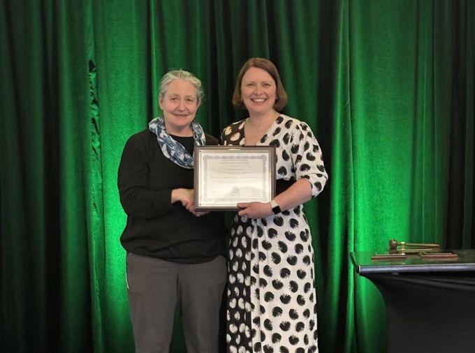 <p>A faculty member and a graduate student in Penn State’s College of Agricultural Sciences received recognition at the 71st annual North American Colleges and Teachers of Agriculture conference in Alberta, Canada.</p>