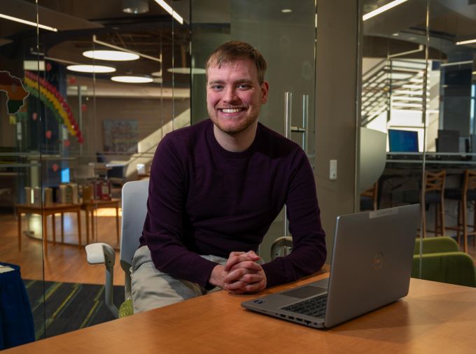 <p>For his master's degree in artificial intelligence (AI), Nicholas Gahman explored new frontiers in technology, such as integrating machine learning into cybersecurity as part of his capstone project. He said he is looking forward to using his skills in his new job as an AI research engineer at Lockheed Martin. </p>