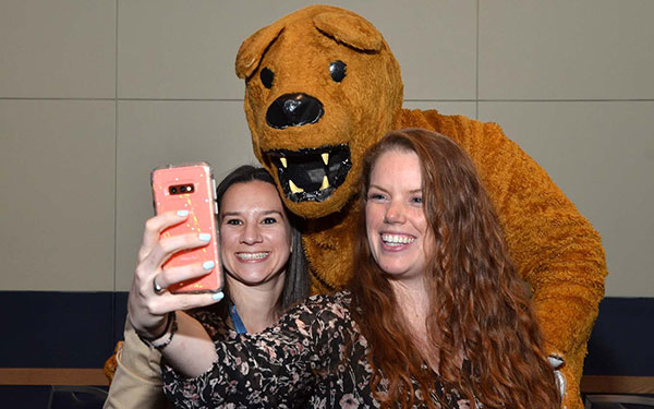 selfie with Nittany Lion